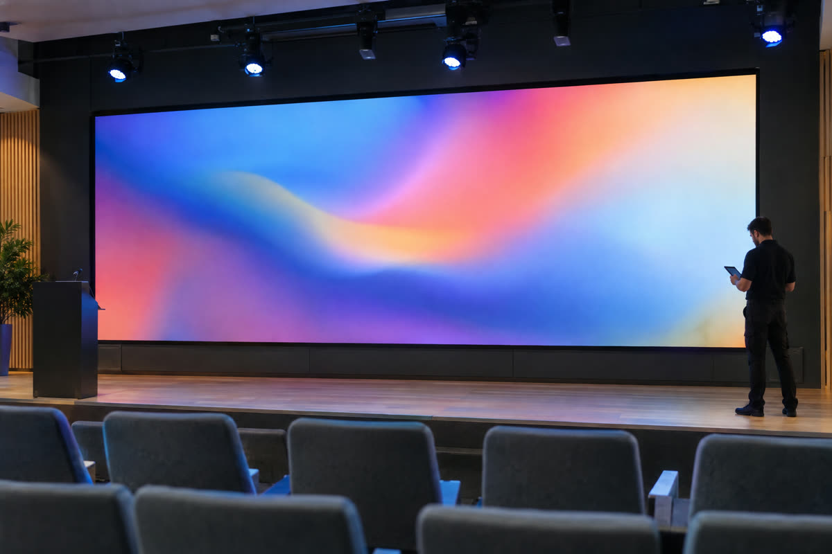 Mur LED en entreprise : vitrine, auditorium ou salle de crise